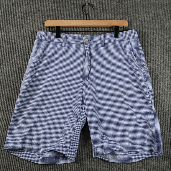 Polo Ralph Lauren Other - Polo Ralph Lauren Prospect Shorts Mens Size 34 Blue Gingham Seersucker Check Y2K